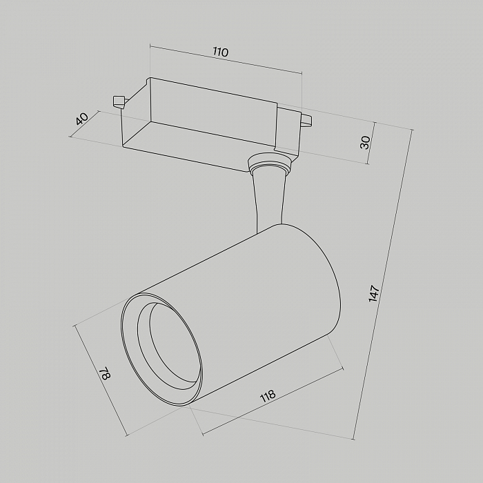 Трековая система Technical TR003-1-10W3K-W-W